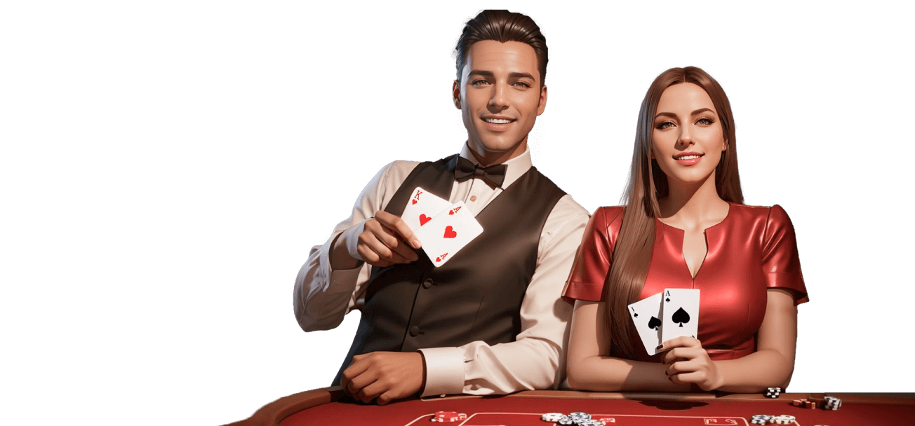 Dealers at a poker table representing the Boomerang Casino login portal